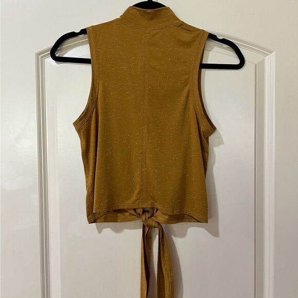 LULULEMON Time to Restore Mock Neck Tank Spiced Bronze White Women’s Size 2 - Picture 7 of 9